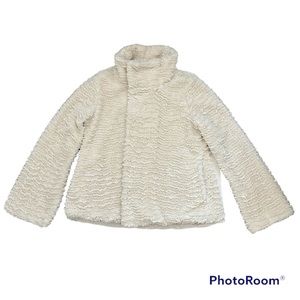 Patagonia Pelage Jacket Womens Small Faux Fur Fleece Coat Raw Linen